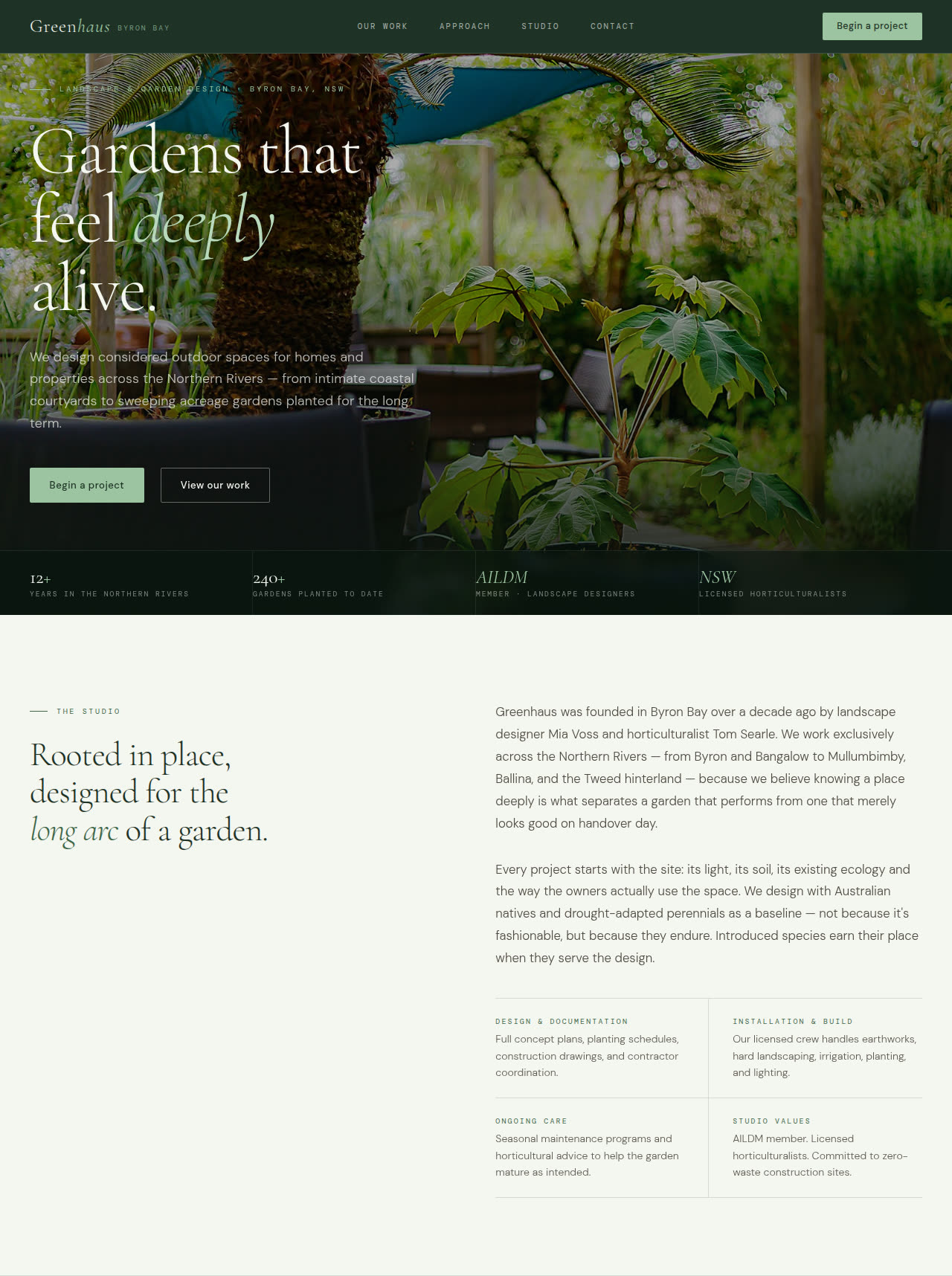 Greenhaus - a site built with BookingSprint