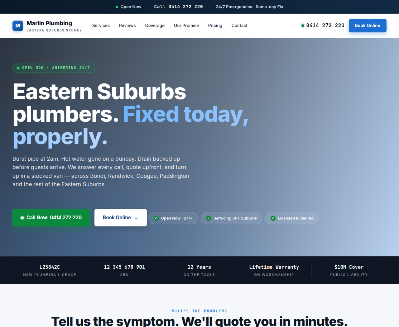 Marlin - a site built with BookingSprint